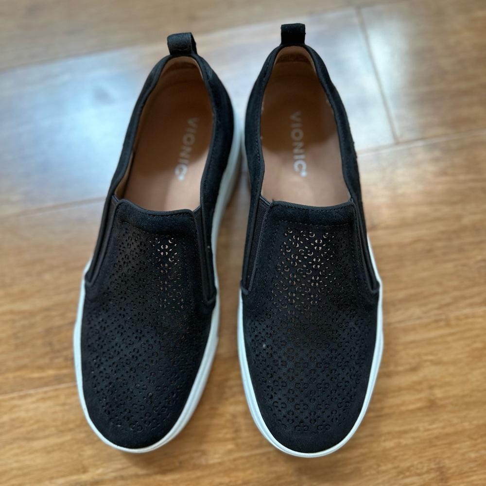 Vionic Black Slip Ons